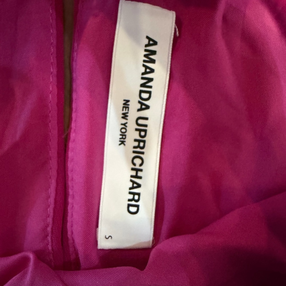 NWOT Amanda Uprichard Raelynn Magenta Halter Mini Dress Revolve - Picture 6 of 6